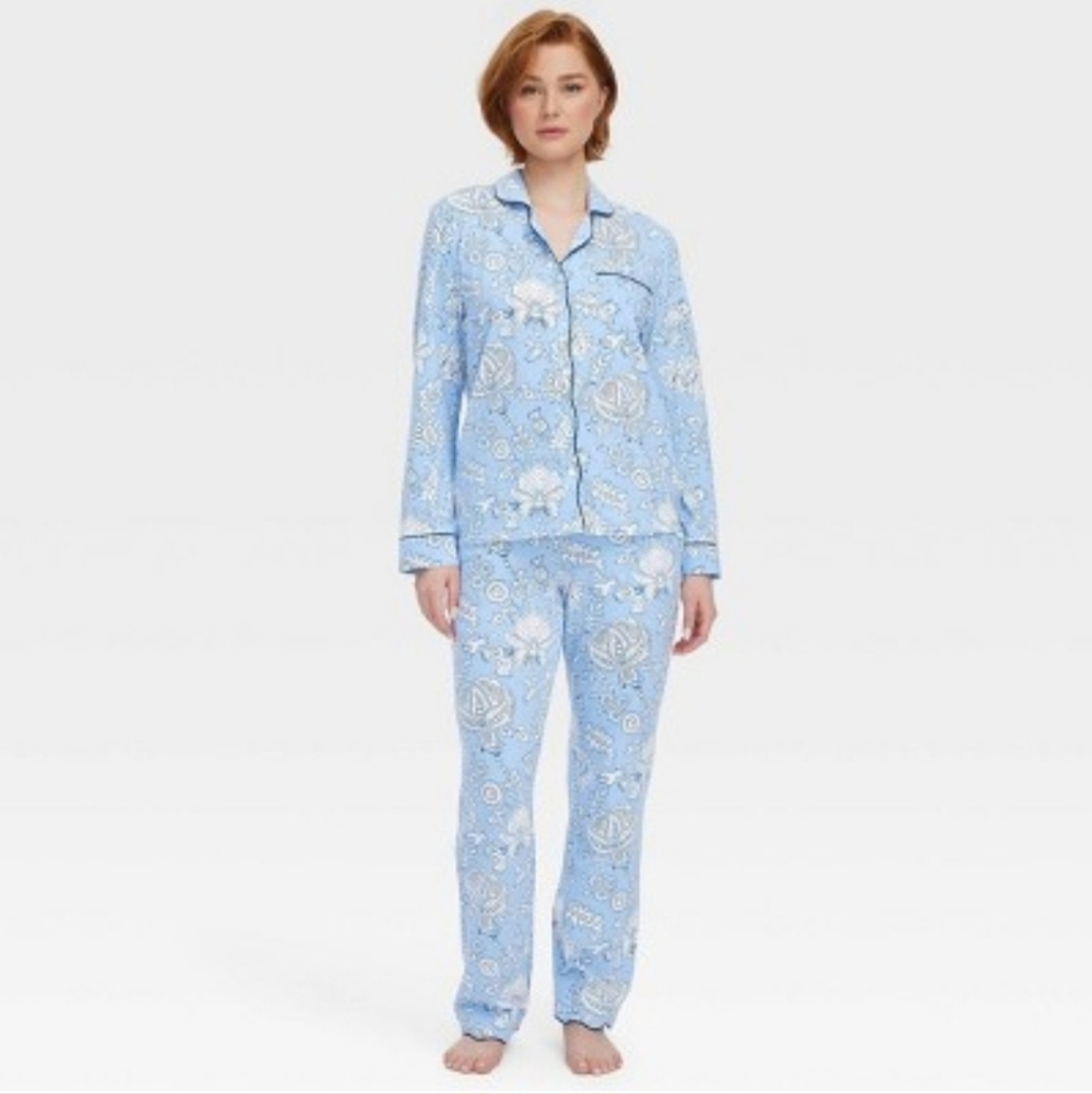 Roller Rabbit x Target Floral Vines Long Sleeve And Pants PJ Set XL